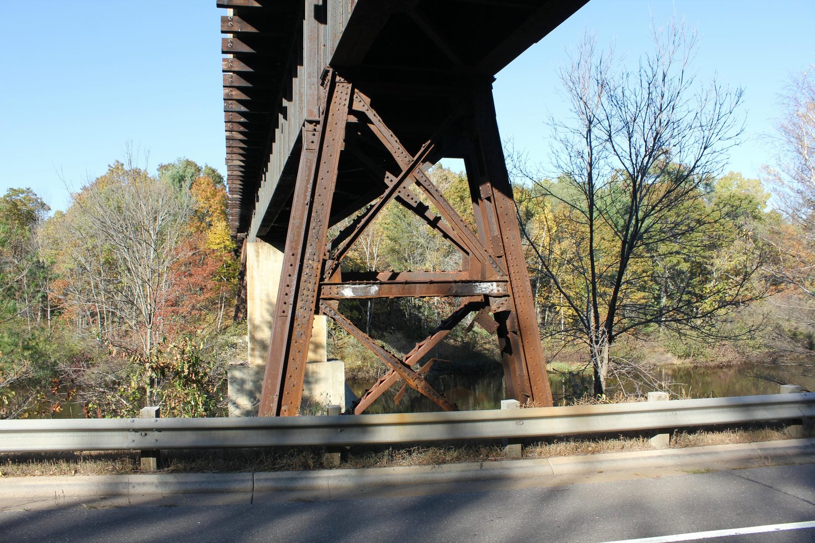 Looking north